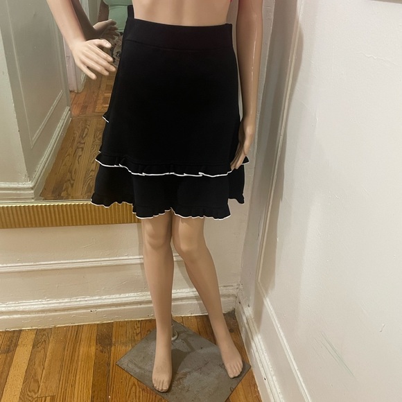 Michael Kors Black Mini Skirt with Ruffle Trim - Picture 10 of 11